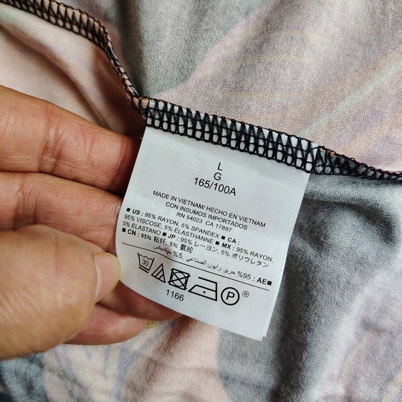 Old Navy Wrap Sundress Knee length Tropical Beach Orange Pink Vibrant sz L. - Picture 14 of 17